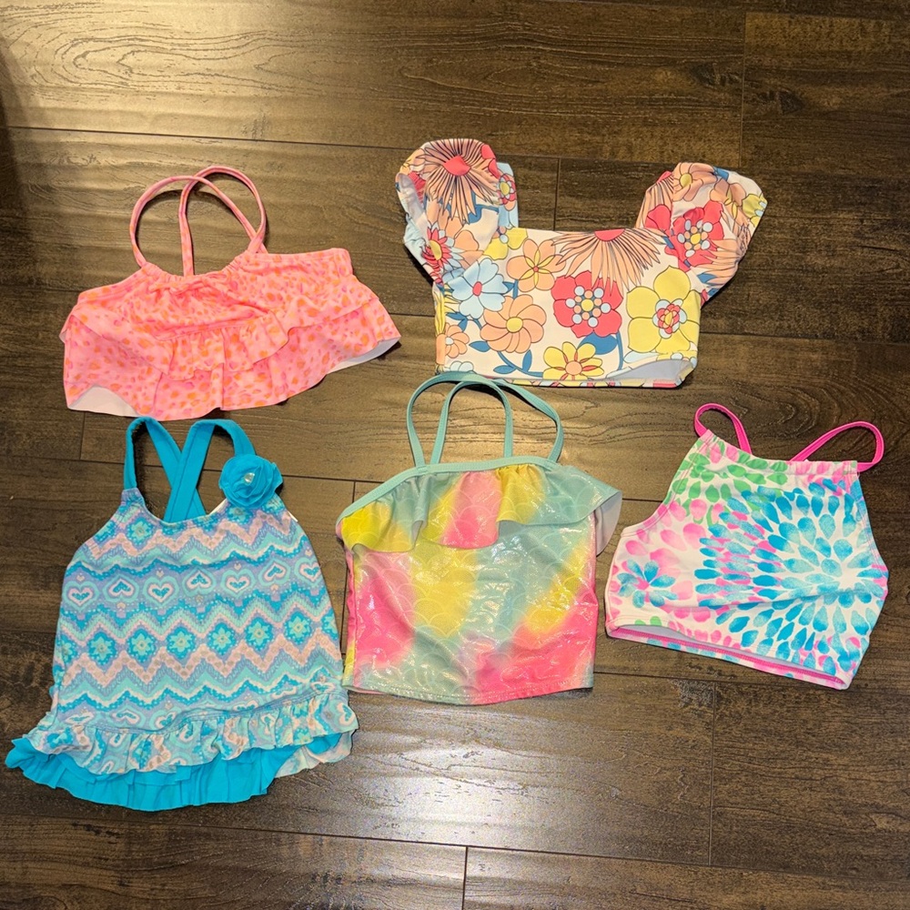 Bright Multicolor Assorted Swim Tops - Sizes 4T-8